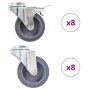 16 db hátfuratos önbeálló görgő 75 mm