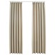 2 db bézs sötétítőfüggöny kampókkal 140 x 245 cm