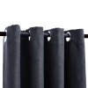 2 db antracitszürke sötétítőfüggöny fémgyűrűkkel 140 x 175 cm