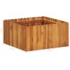 Tömör akácfa kerti magaságyás 50 x 50 x 25 cm