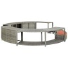 Szürke polyrattan jakuzzi-keret