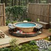 Szürke polyrattan jakuzzi-keret