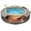 Szürke polyrattan jakuzzi-keret