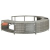 Szürke polyrattan jakuzzi-keret