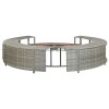 Szürke polyrattan jakuzzi-keret