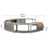 Szürke polyrattan jakuzzi-keret