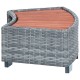 Szürke polyrattan spa fellépő 92 x 45 x 25 cm Szürke polyrattan spa fellépő 92 x 45 x 25 cm
