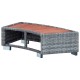 Szürke polyrattan spa fellépő 92 x 45 x 25 cm Szürke polyrattan spa fellépő 92 x 45 x 25 cm