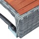 Szürke polyrattan spa fellépő 92 x 45 x 25 cm Szürke polyrattan spa fellépő 92 x 45 x 25 cm