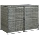 Antracit polyrattan dupla tároló gurulós kukához 148x77x111 cm