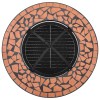 Terrakotta kerámia mozaik tűztál asztallal 68 cm