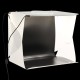 Fehér műanyag összecsukható softbox led-lámpával 40x34x37 cm Fehér műanyag összecsukható softbox led-lámpával 40x34x37 cm