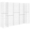 H alakú acéldrót virágtartó gabion 260 x 40 x 180 cm