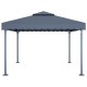 Antracitszürke alumíniumpavilon 400 x 300 cm