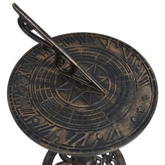 Bronz színű műanyag napóra 35,5 x 82 cm