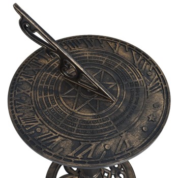 Bronz színű műanyag napóra 35,5 x 82 cm