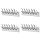 4 db ezüstszínű alumínium ruhaakasztó fogas