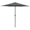 Antracitszürke kültéri napernyő alumíniumrúddal 270 x 246 cm