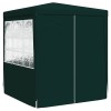 Zöld rendezvénysátor oldalfalakkal 2,5 x 2,5 m 90 g/m²