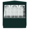 Zöld rendezvénysátor oldalfalakkal 2,5 x 2,5 m 90 g/m²
