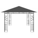Antracitszürke pavilon szúnyoghálóval 4 x 3 x 2,73 m 180 g/m²