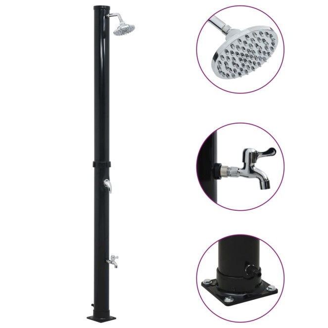 Fekete szolárzuhany 220 cm 20 l Fekete szolárzuhany 220 cm 20 l