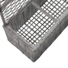 Szürke rácsos polyrattan magaságyás 3 kaspóval 83 x 30 x 130 cm
