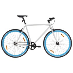 Fehér és kék örökhajtós kerékpár 700c 55 cm