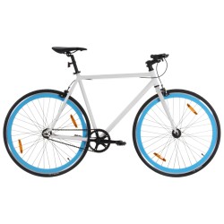 Fehér és kék örökhajtós kerékpár 700c 59 cm