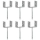 6 db ezüstszínű horganyzott acél kerítéshorgony 14 x 6 x 30 cm