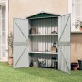 Zöld horganyzott acél kerti fészer 116x45x175 cm
