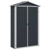 Antracitszürke horganyzott acél kerti fészer 116x45x175 cm