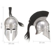 Ezüstszínű antik görög harcos acélsisak larp másolat Ezüstszínű antik görög harcos acélsisak larp másolat