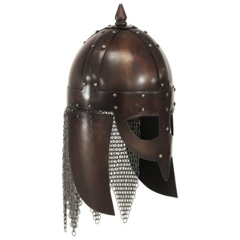 Rézszínű antik viking harcos acélsisak larp másolat