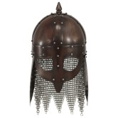 Rézszínű antik viking harcos acélsisak larp másolat