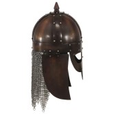 Rézszínű antik viking harcos acélsisak larp másolat