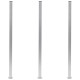 3 db alumínium kerítésoszlop 185 cm
