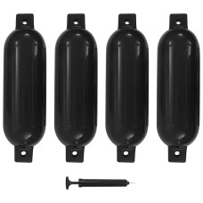 4 darab fekete pvc csónak lökhárító 51 x 14 cm