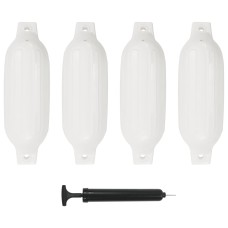 4 darab fehér pvc csónak lökhárító 41 x 11,5 cm