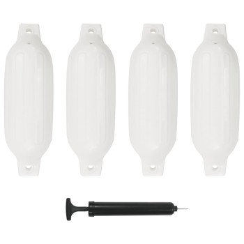 4 darab fehér pvc csónak lökhárító 41 x 11,5 cm
