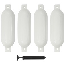 4 darab fehér pvc csónak lökhárító 51 x 14 cm