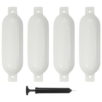 4 darab fehér pvc csónak lökhárító 51 x 14 cm
