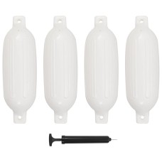 4 darab fehér pvc csónak lökhárító 58,5 x 16,5 cm