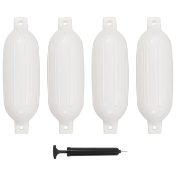 4 darab fehér pvc csónak lökhárító 58,5 x 16,5 cm