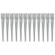 12 db ezüstszínű horganyzott acél kerítéstüske 10 x 10 x 76 cm