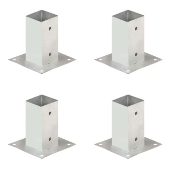 4 db horganyzott fém oszloprögzítő 71 mm