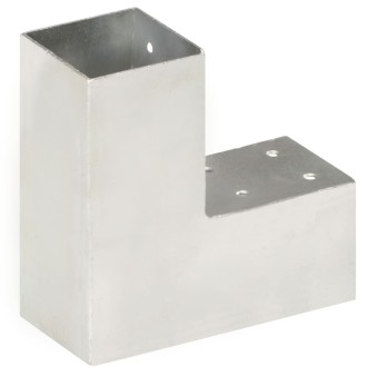 L-alakú horganyzott fém oszloptartó 71 x 71 mm