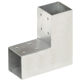 4 darab l-alakú horganyzott fém oszloptartó 71 x 71 mm
