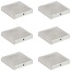6 db gúla alakú horganyzott fém kerítésoszlop-sapka 101x101 mm