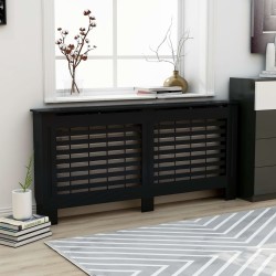 Fekete mdf radiátorburkolat 172 x 19 x 81 cm